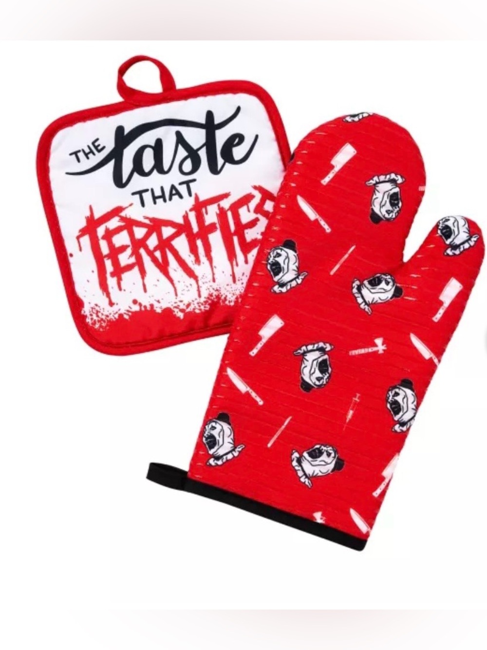 Terrifier Oven Mitt and Potholder Set